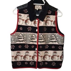 Tantrums Snowman and Tree Knit Vest